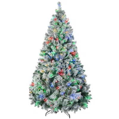 Streamdale Furniture Streamdale 7.5ft Snow Flocked Prelit Christmas Tree W/ 1149 Branches 550 Warm White/colorful Led Lig