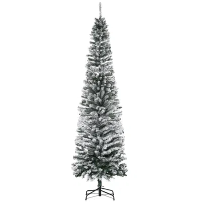 Streamdale Furniture Streamdale 7.5ft Snow-flocked Slim Artificial Christmas Tree With 738 Tips In Gray