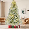 Streamdale Furniture Streamdale 7.5ft Snow Flocked Spruce Christmas Tree 350 Multi-color Led Lights 8 Modes 1389 Tips