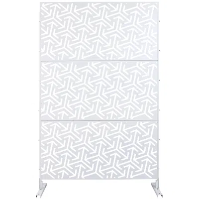 Streamdale Furniture Streamdale 76" Metal Privacy Screen - White