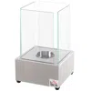 Streamdale Furniture Streamdale 7.75" Tabletop Ethanol Fireplace, Silver
