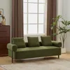 Streamdale Furniture Streamdale 78" Modern Beige Sofa Couch With 3 Pillows In Green