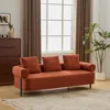 Streamdale Furniture Streamdale 78" Modern Beige Sofa Couch With 3 Pillows In Brown