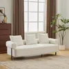 Streamdale Furniture Streamdale 78" Modern Beige Sofa Couch With 3 Pillows In White