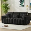 Streamdale Furniture Streamdale 78" Teddy Fabric Sofa With Pillows & Solid Wood Frame