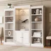 Streamdale Furniture Streamdale 78.75" Led Bookcase Display Cabinet