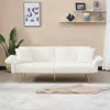 Streamdale Furniture Streamdale 79" Corduroy Foldable Sofa Bed With Armrests