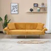 Streamdale Furniture Streamdale 79" Corduroy Foldable Sofa Bed With Armrests