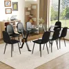 Streamdale Furniture Streamdale 79" Table & 8 Black Pu Chairs, X-legs