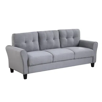 Streamdale Furniture Streamdale 79.9" Modern Living Room Sofa Linen Upholstered Couch Furniture In Gray