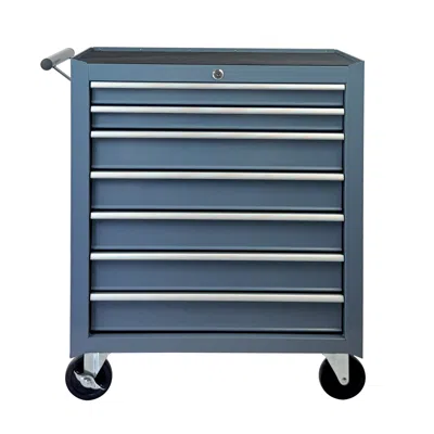 Streamdale Furniture Streamdale 7-drawer Rolling Tool Chest And Cabinet With Wheels - Grey