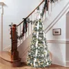 Streamdale Furniture Streamdale 7ft Flocked Pop-up Christmas Tree With 200 Warm White Lights & Ornaments
