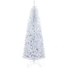 Streamdale Furniture Streamdale 7ft Pencil Christmas Tree Unlit Slim Douglas Fir Xmas Tree 818 Tips In White