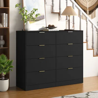 Streamdale Furniture Streamdale 8 Drawer Dresser - Modern Wood Chest For Bedroom, Closet, Living Room - Black