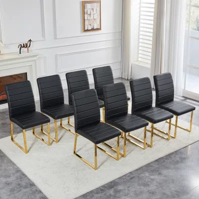 Streamdale Furniture Streamdale 8-pack Heavy-duty Chairs: 2.1" Cushion, Iron Frame, Home/office Value