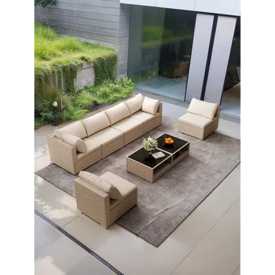 Streamdale Furniture Streamdale 8-piece Boho Patio Set With Water-resistant Cushions