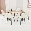 Streamdale Furniture Streamdale 8-piece Dining Set Modern Mdf Table And Chairs, 59