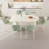 Streamdale Furniture Streamdale 8-piece Mdf Coffee Table And Dining Chair Set With Round Table Legs