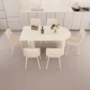 Streamdale Furniture Streamdale 8-piece Mdf Cream Coffee Table And Dining Chair Set