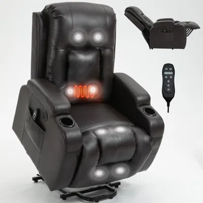 Streamdale Furniture Streamdale 8-point Massage Power Lift Recliner, 350 Lbs Capacity