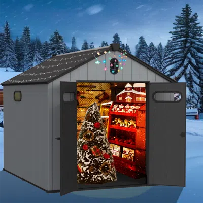 Streamdale Furniture Streamdale 8' X 10' Plastic Tool Room Ultimate Outdoor Storage Solution