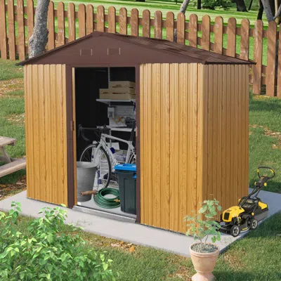 Streamdale Furniture Streamdale 8' X 4' Metal Storage Shed