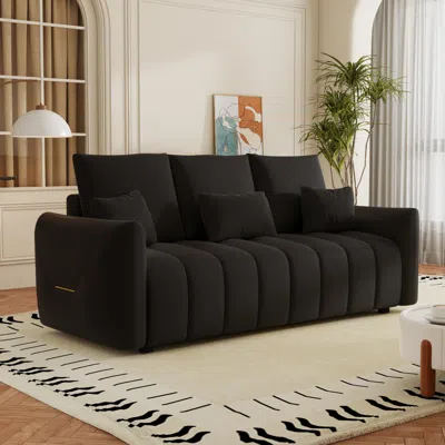 Streamdale Furniture Streamdale 80" Teddy Sofa With Pillows, Oversized Lounge Chair