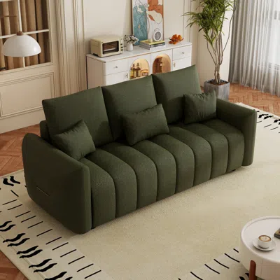 Streamdale Furniture Streamdale 80" Teddy Sofa With Pillows, Oversized Lounge Chair