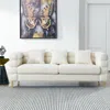 Streamdale Furniture Streamdale 81" Oversized 3-seater Sectional Sofa - White Teddy