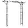 Streamdale Furniture Streamdale 82" Decorative Metal Garden Trellis Arch With Durable Steel Tubing & Elegant Scrollwork