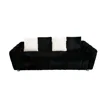 Streamdale Furniture Streamdale 82.68-inch High-end Corduroy Multi-seat Sofa In Black