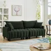 Streamdale Furniture Streamdale 83" Futon Sofa Bed With Pillows, Convertible Sleeper, Dark Green In Green