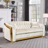 Streamdale Furniture Streamdale 84" Velvet Luxury Chesterfield Sofa Set