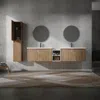 Streamdale Furniture Streamdale 84" Wall-mounted Bathroom Vanity, Sink, & Side Cabinet