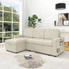 Streamdale Furniture Streamdale 85.8" Pull Out Sleeper Sofa L-shaped Couch Convertible Sofa Bed With Storage Chaise And S