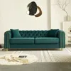 Streamdale Furniture Streamdale 86" Luxury Modern Tufted Sofa With Toss Pillows - Green