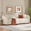 Streamdale Furniture Streamdale 87" Curved Contemporary Beige Sofa: Plush, Streamlined, Durable - Stylish Living