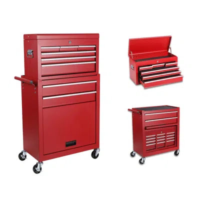 Streamdale Furniture Streamdale 8-drawer Rolling Tool Chest And Cabinet With Detachable Top Box