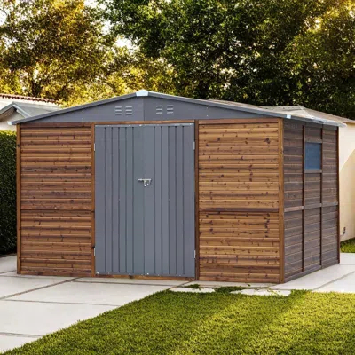 Streamdale Furniture Streamdale 8x10ft Iron-wood Combination Tool Shed