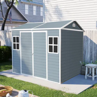 Streamdale Furniture Streamdale 8x6 Resin Outdoor Storage Shed