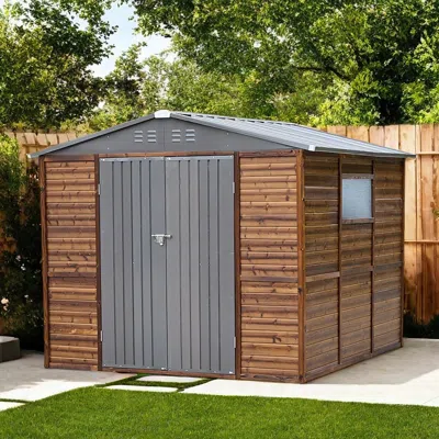 Streamdale Furniture Streamdale 8x8 Iron-wood Tool Shed, Nature & Function