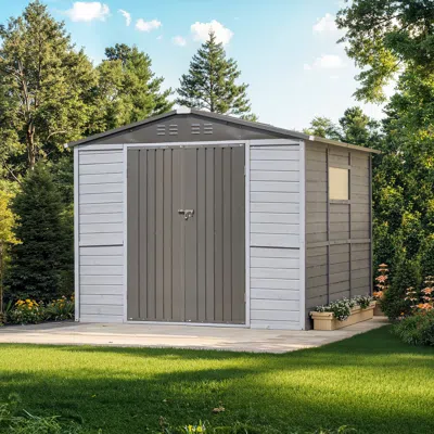 Streamdale Furniture Streamdale 8x8ft Iron-wood Tool Shed - Nature & Function