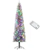 Streamdale Furniture Streamdale 9 Ft Pre-lit Pencil Christmas Tree With 310 Dual Color Led Lights Green In Multi