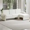 Streamdale Furniture Streamdale 94" Convertible Futon Sofa Bed W/ Chaise & Pillows