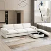 Streamdale Furniture Streamdale 96.5" L-shaped Chenille Sectional Sofa W/ Storage Ottoman & Usb Charger