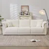 Streamdale Furniture Streamdale 98.5" Beige Linen Sofa With Pillows