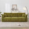 Streamdale Furniture Streamdale 98.5" Green Linen Sofa With Pillows