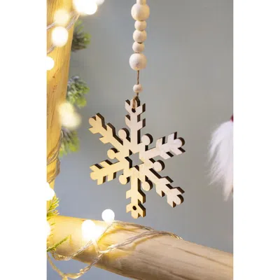 Streamdale Furniture Streamdale 9.8x4.7" Snowflake Ornament Hanging Home Decor Accents Set Of 12 In Gold