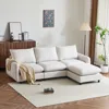 Streamdale Furniture Streamdale 99" 4-piece L-shaped Modular Sectional Sofa With Ottoman In White