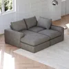 Streamdale Furniture Streamdale 99" Corduroy Sectional Sofa With Chaise & 3 Pillows